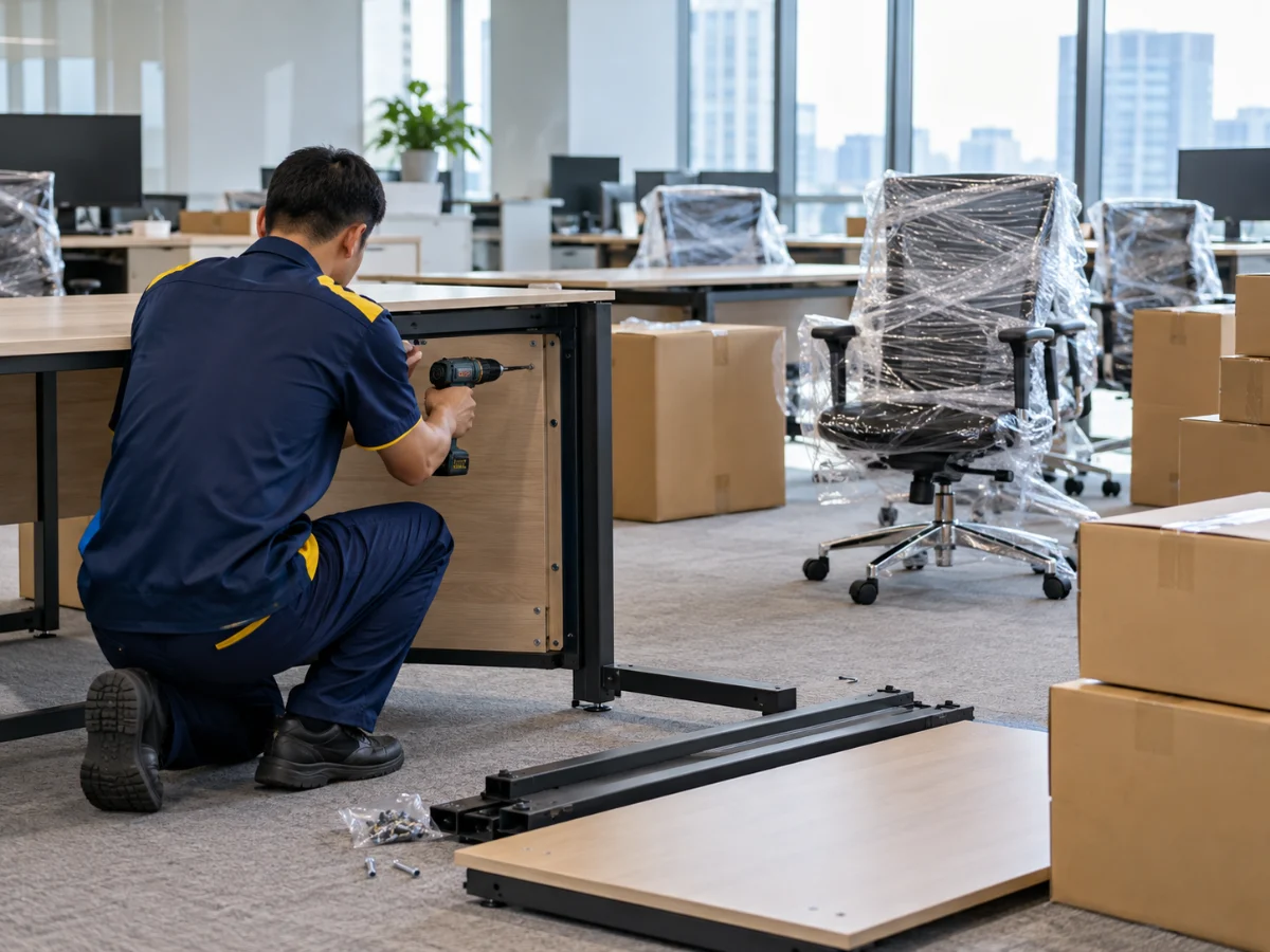 Tháo lắp bàn làm việc khi chuyển văn phòng